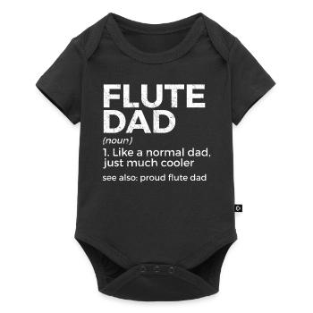 Flûte Flûte Musiciens Cuivres Musique - Body à manches courtes Premium Bébé - noir - Devant