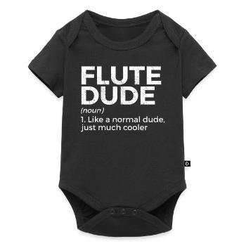 Flûte Flûte Musiciens Cuivres Musique - Body à manches courtes Premium Bébé - noir - Devant