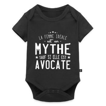 la femme idéale est avocate - Body à manches courtes Premium Bébé - noir - Devant