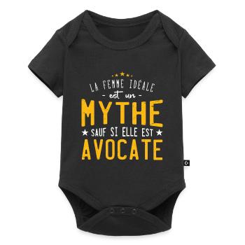 Avocate idéale mythe cadeau noël - Body à manches courtes Premium Bébé - noir - Devant