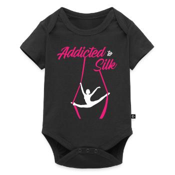 Gagnant de l’air. Soie aérienne - Body à manches courtes Premium Bébé - noir - Devant