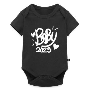 Bébé 2023 - Naissance Enceinte 2023 Grossesse - Body à manches courtes Premium Bébé - noir - Devant