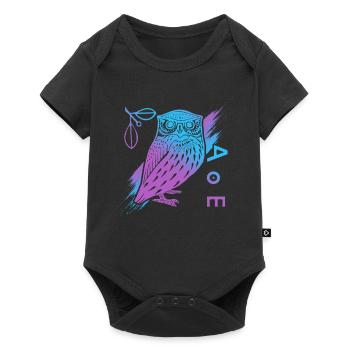 Owl of Athena, Greek mythology - Baby Premium short-sleeve bodysuit - black - Front