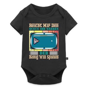 Reicht Mir Den Queue Ihr Narren Billard Pool - Baby Premium Kurzarmbody - Schwarz - Vorne