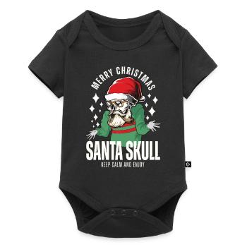 Nikolaus Skull Christmas Design - Baby Premium short-sleeve bodysuit - black - Front