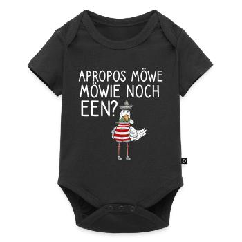 Apropos Möwe Möwie Noch een Norden Norddeutsche - Baby Premium Kurzarmbody - Schwarz - Vorne