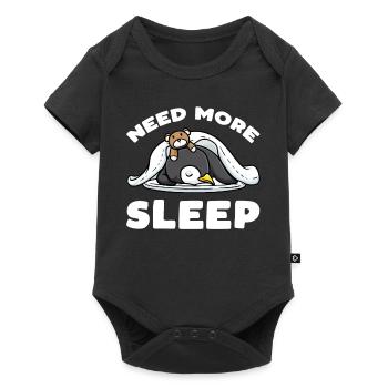 Besoin de plus de sommeil Jouet en peluche Pingouin endormi - Body à manches courtes Premium Bébé - noir - Devant