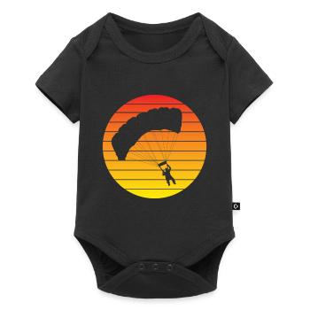 Paragleiter Parapente Gleitschirmfliegen - Body à manches courtes Premium Bébé - noir - Devant
