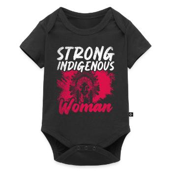 Strong Indigenous Woman Native American - Baby Premium short-sleeve bodysuit - black - Front