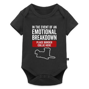 Emotional - Dog border Collie - Baby Premium short-sleeve bodysuit - black - Front