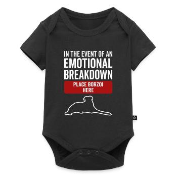 Emotional - dog Borzoi - Baby Premium short-sleeve bodysuit - black - Front