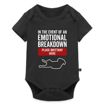 Emotional - Dog Brittany - Baby Premium short-sleeve bodysuit - black - Front