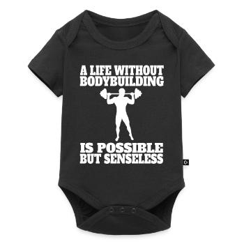 Fitness Athlète Muscle Bodybuilder Entraînement en force - Body à manches courtes Premium Bébé - noir - Devant