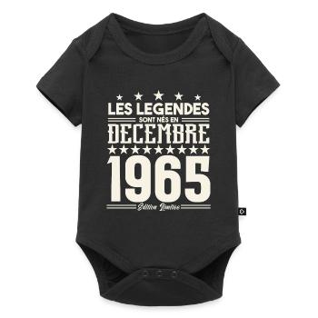 Les Légendes Sont Nés En Décembre 1965, Cadeau. - Body à manches courtes Premium Bébé - noir - Devant
