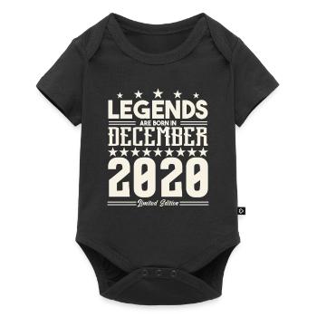 Legenden werden im Dezember 2020 geboren.Geschenkjubiläum - Baby Premium Kurzarmbody - Schwarz - Vorne