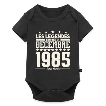 Les Légendes Sont Nés En Décembre 1985, Cadeau. - Body à manches courtes Premium Bébé - noir - Devant