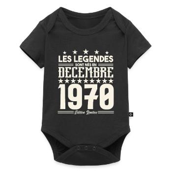Les Légendes Sont Nés En Décembre 1970, Cadeau. - Body à manches courtes Premium Bébé - noir - Devant