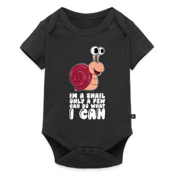 Ich Bin Eine Schnecke - Baby Premium Kurzarmbody - Schwarz - Vorne