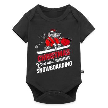 Boarder Snowboarder Christmas Love Snowbaord - Baby Premium short-sleeve bodysuit - black - Front