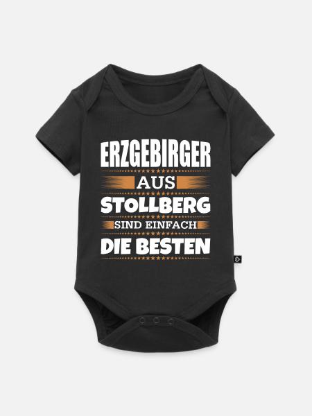 Erzgebirger aus Stollberg - Baby Premium Kurzarmbody - Schwarz