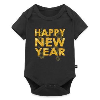 Tenue de fête du Nouvel An - Bonne année - Body à manches courtes Premium Bébé - noir - Devant