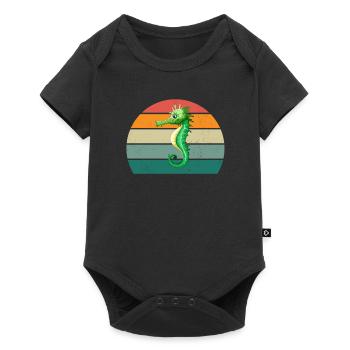 Seahorses Water Sea Ocean Swimming Horses - Baby Premium short-sleeve bodysuit - black - Front