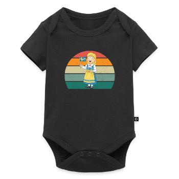 Sweden Blue Yellow Stockholm Sweden - Baby Premium short-sleeve bodysuit - black - Front