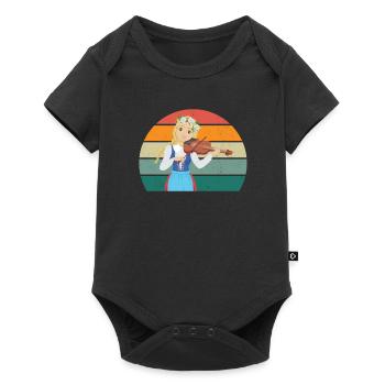 Sweden Blue Yellow Stockholm Sweden - Baby Premium short-sleeve bodysuit - black - Front