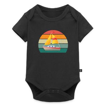 sail sailor sailor sailboat sailing ship boat - Baby Premium short-sleeve bodysuit - black - Front