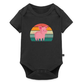 pigs pigs boar pigsty pigsty pig pig - Baby Premium short-sleeve bodysuit - black - Front