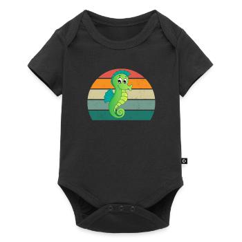 Seahorses Water Sea Ocean Swimming Horses - Baby Premium short-sleeve bodysuit - black - Front