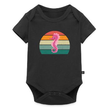 Seahorses Water Sea Ocean Swimming Horses - Baby Premium short-sleeve bodysuit - black - Front