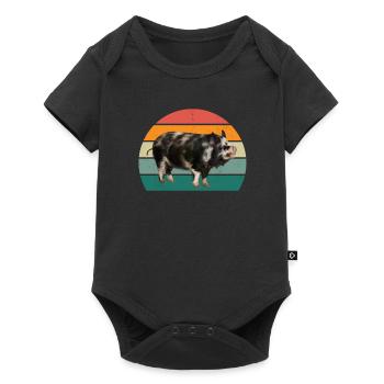 porcs porcs verrat porcherie porc - Body à manches courtes Premium Bébé - noir - Devant