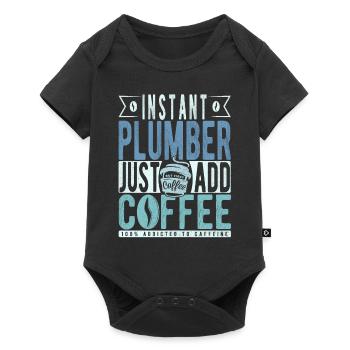 Plumber coffee saying - Baby Premium short-sleeve bodysuit - black - Front