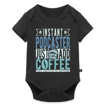 Podcaster café dicton - Body à manches courtes Premium Bébé - noir - Devant