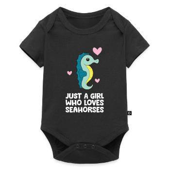 Just a Girl Who Loves Seahorses - Baby Premium short-sleeve bodysuit - black - Front