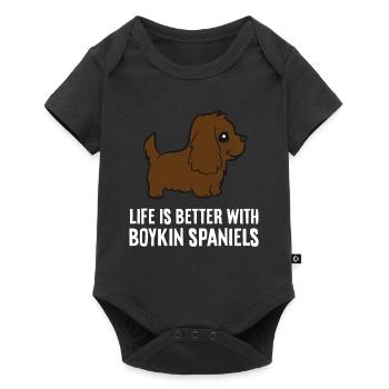 Life Is Better With Boykin Spaniel Dogs - Baby Premium short-sleeve bodysuit - black - Front