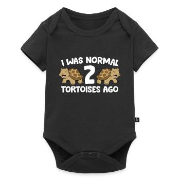 J’étais normalement drôle devant 2 tortues - Body à manches courtes Premium Bébé - noir - Devant
