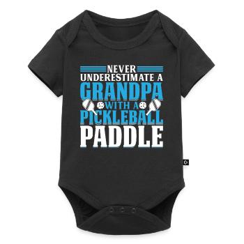 Pickleball Grandpa Pickleball Paddle Pickleball Pl - Baby Premium Kurzarmbody - Schwarz - Vorne