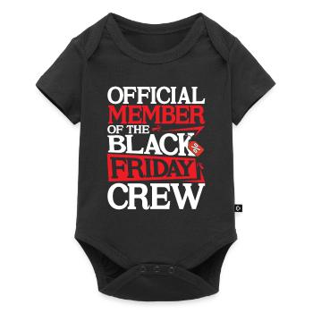 Official Member Of The Black Friday Crew - Baby Premium Kurzarmbody - Schwarz - Vorne
