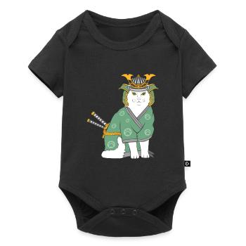 Neko Samurai Drôle - Body à manches courtes Premium Bébé - noir - Devant