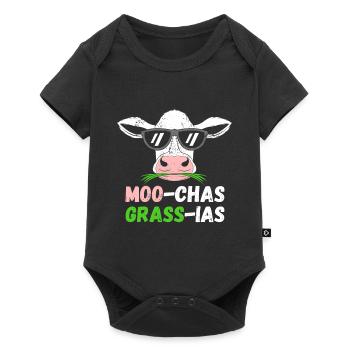 Moo chas Grass ias - Body à manches courtes Premium Bébé - noir - Devant