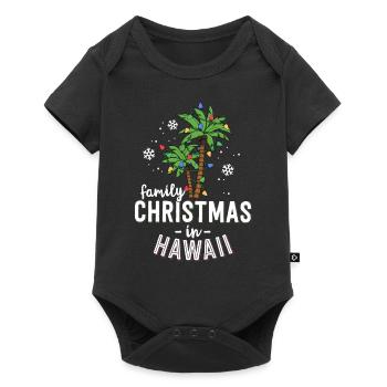 Family Christmas In Hawaii Palm Trees Xmas Beach - Baby Premium short-sleeve bodysuit - black - Front