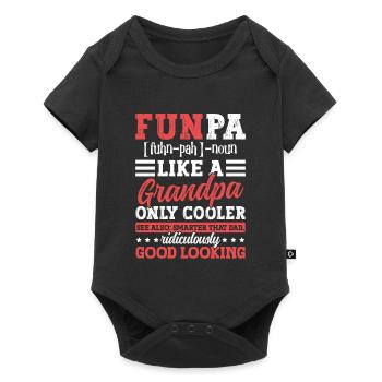 Funpa Definition Wie Ein Opa Nur Kühler - Baby Premium Kurzarmbody - Schwarz - Vorne