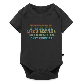 Funpa like a normal grandfather, only funnier - Baby Premium short-sleeve bodysuit - black - Front