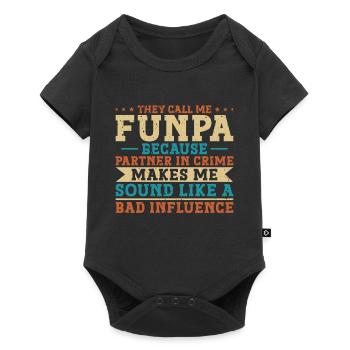Ils m’appellent Funpa Papa Grand-père Fête des pères - Body à manches courtes Premium Bébé - noir - Devant