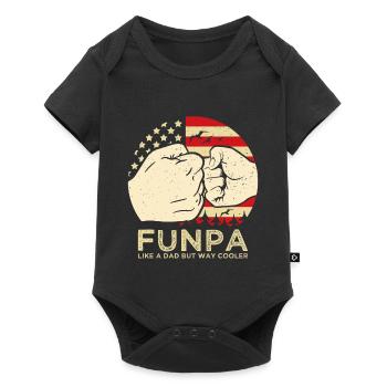Funpa-definition Wie Opa, Nur Cooler - Baby Premium Kurzarmbody - Schwarz - Vorne
