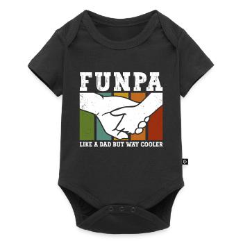 Funpa-definition Wie Opa, Nur Cooler - Baby Premium Kurzarmbody - Schwarz - Vorne