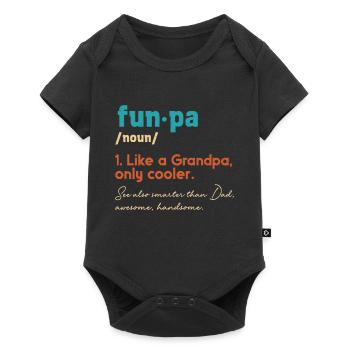 Funpa-definition Wie Opa, Nur Cooler - Baby Premium Kurzarmbody - Schwarz - Vorne