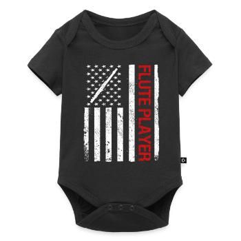 Flûte Flûte Musiciens Cuivres Musique - Body à manches courtes Premium Bébé - noir - Devant